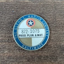 Glenn L. Martin Company Pin Badge Baltimore Aviation Memorabilia