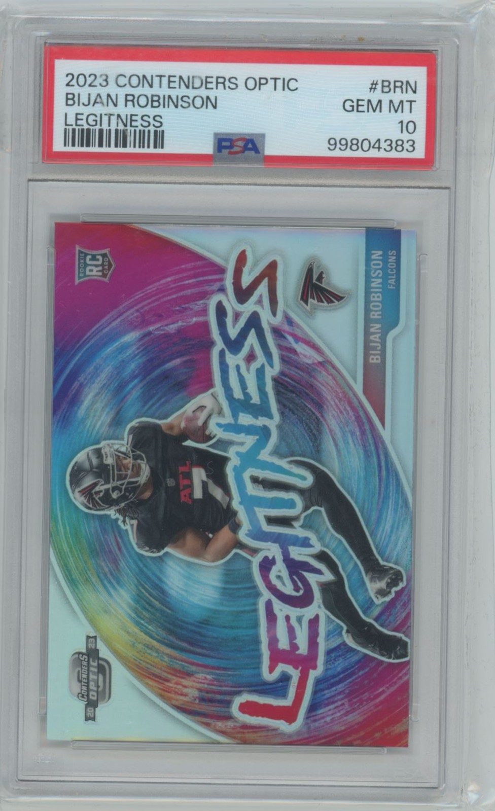 Bijan Robinson Panini Contenders Optic Legitness #BRN Base