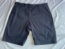 MNS Shorts Size 18 Black 97% Cotton Pockets Women?s Casual Button Zip