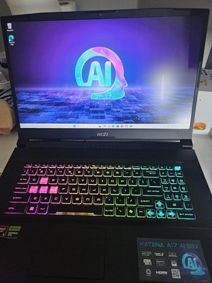 MSI Katana A17 AI 17.3'' Gaming Laptop R9 8945HS 64GB 2TB SSD W11 RTX 4070 8GB
