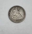 1854 P Seated Liberty Half Dollar with Arrows Nice Coin with hole