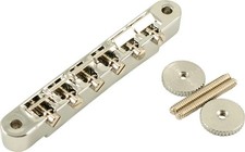 Kluson USA Replacement Non-Wired ABR-1 Tune-O-Matic Bridge Chrome With Brass ...