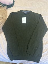 Image of Barbour Wool Sweater - Small - colour Seaweed. Brand New With Tags