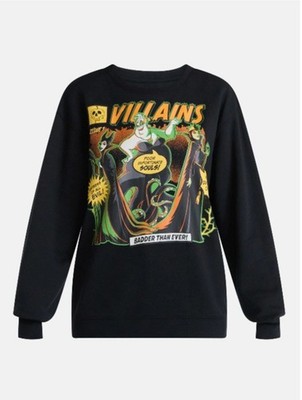Disney Villains Mistress Of Evil Ursula Maleficent Women's S Sweatshirt Black 4B