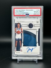 Josh Minott 2022-23 Panini National Treasures Rookie Patch Auto #59/99 PSA8 AU10