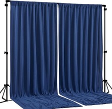 Wish Care Navy Blue Backdrop W4 apos; x H10 apos; 2 panels ,