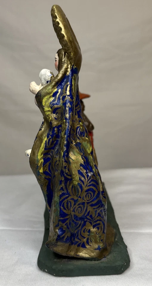 Cerámica de colección estatua de la Sagrada Familia Niño Jesús María José viajando Foto 4 de 4