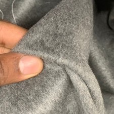 5m SILVER GREY Wool Blend Fabric – Warm Durable Material for Coats Jackets Suits