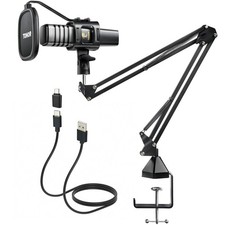 USB Microphone Kit, PC Podcast Recording Cardioid Condenser Computer Mic Set ...
