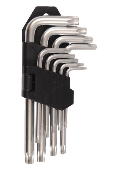 Torx SchlüSsel Satz 9 Teilig Kurz TorxschlüSsel Set T10 15 20 25 27 30 40 45 50-image