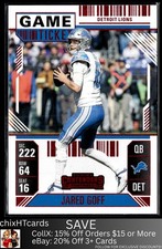 Jared Goff 2024 Panini Contenders Game Ticket Red #31 Detroit Lions