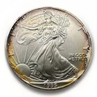 1995 Silver Eagle. Nice BU Coin . Toned On Both Sides