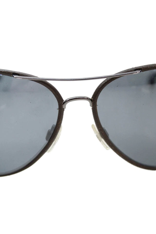 Chanel Womens Metal Braided Trim Aviator Sunglasses Brown Silver Tone - Image 4 of 4