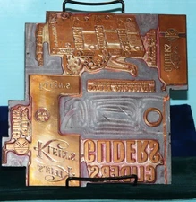 Vintage Klien's  Chocolate, "Gliders"  Copper Printing Plate,HTF~Excellent #1