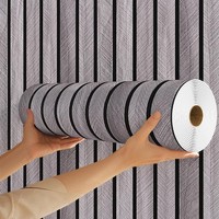 3D Tapete Wandpaneele Holzoptik Selbstklebend DIY KüChe Bad Wohnzimmer 40X300Cm