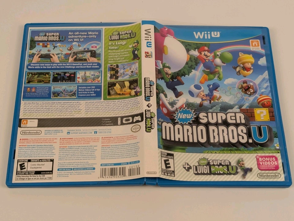 New Super Mario Bros. U + New Super Luigi U (Wii U, Nintendo)No Manual -Tested🔥 - Image 4 of 4
