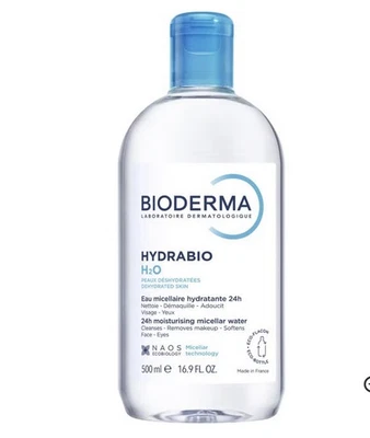 Bioderma Hydrabio H2O Micellar Water 500ml for Dry Skin Brand New Sealed