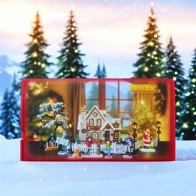Lemax Christmas Village Figurine Set   Festive Holiday Scene
