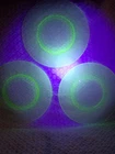 Plain Green Uranium Depression Glass Dinner Plates 9.5” Set/3 Plain Glass