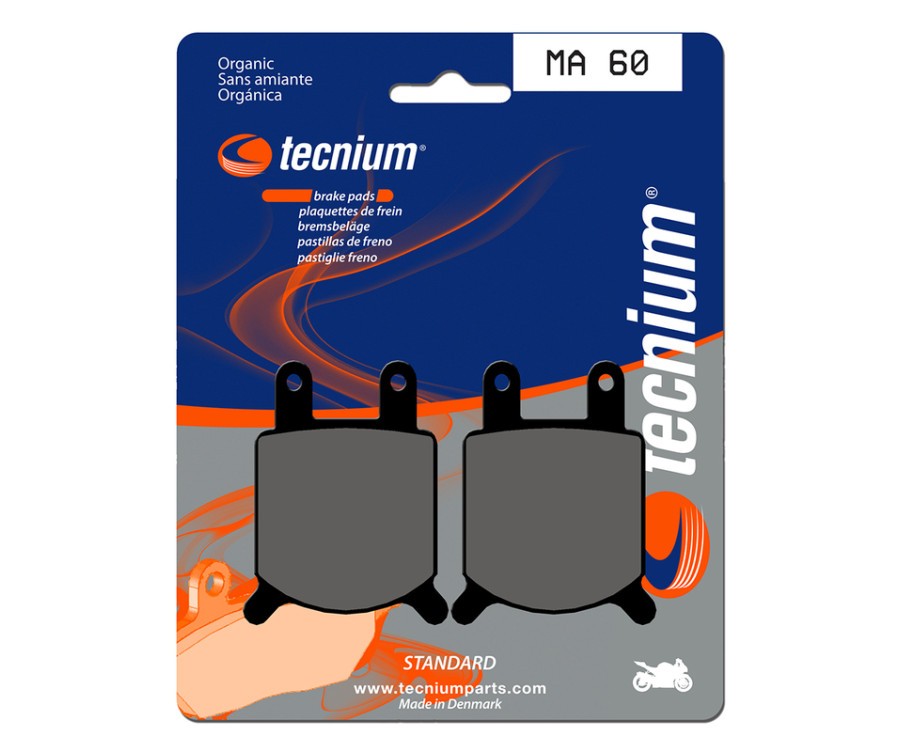 Plaquettes de frein TECNIUM route organique MA60 pour un freinage silencieux