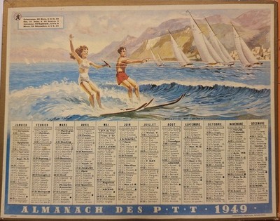 Almanach PTT 1949 - Wasserski - Pierre Probst