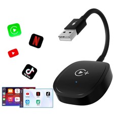 Wireless CarPlay Adapter, CarPlay Wireless Adapter Supports Netflix, YouTube,...