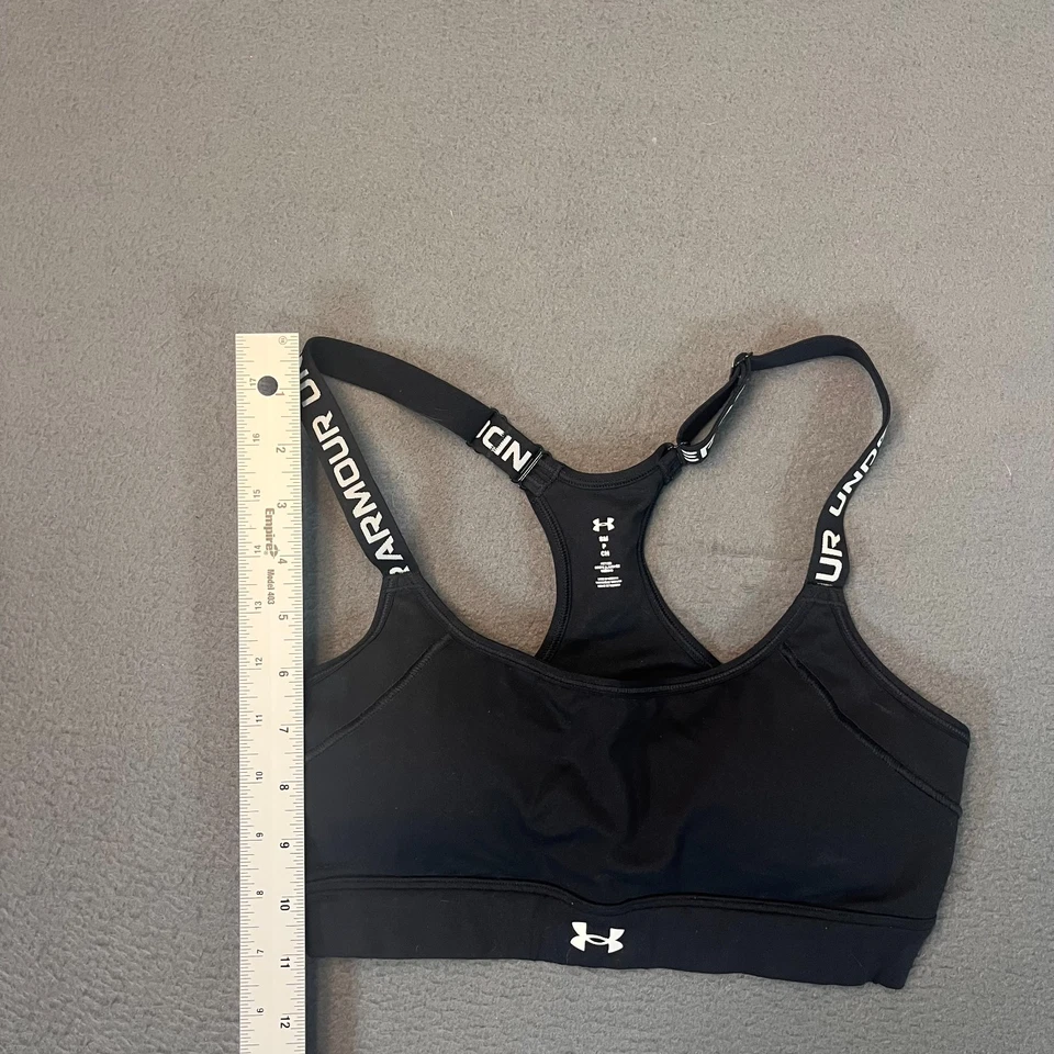 Under Armour Women's Sz Sm Infinity Mid Covered Sports Bra Fitted Spellout Logo - Image 4 of 4