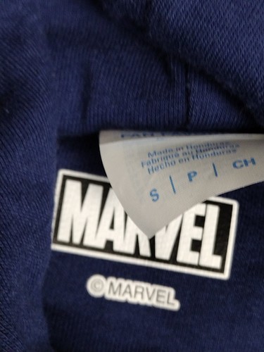 Marvel Spider-Man Comic Book Graphic Sweatshirt Blue Small Pullover Hoodie - Picture 7 of 12