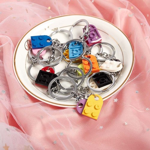 Ring Pendants Key Chain Love Heart Brick Keychain Fashion Jewelry Heart Keyring - Picture 11 of 12