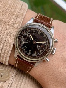 Chronographe Suisse Landeron 47 - Montre Bracelet Homme D'occasion, Vintage, à Vérifier