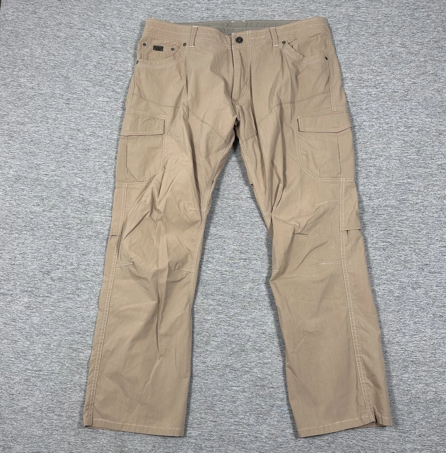 Kuhl Pants Mens Size 38x30 Brown Cargo Straight Outdoor Hiking Camping Gorpcore