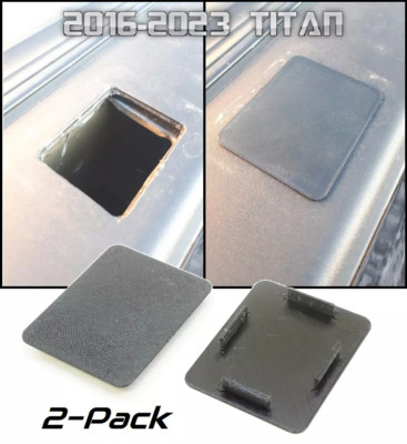 Stake Pocket Covers Rail Hole Plugs Caps For 2016-2023 Nissan Titan & Titan XD