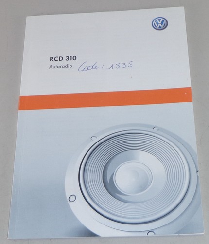 Manuel d´ Entretien VW Radio RCD 310 für Polo Golf Passat 04/2010 französisch