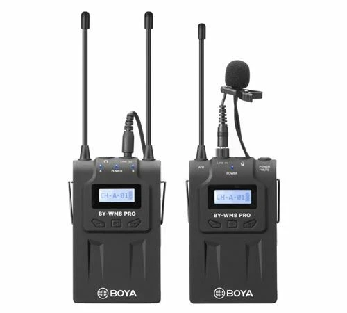 Wireless microphone Kit by BOYA = BY-WM8 PRO-K1 UHF TX RX 2 MIC (UK Stock)  BNIB - Image 2 of 4