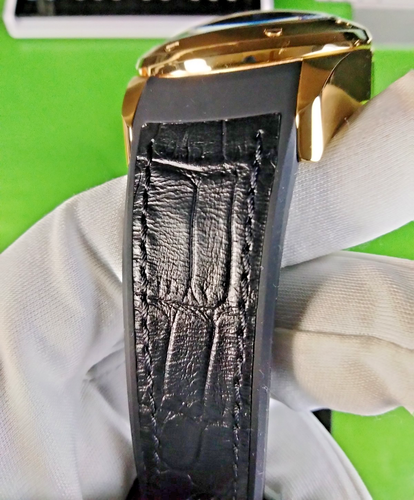 Invicta Lupah Revolution 2.0 Swiss Quartz Men Watch 45442 Gold SS Case Blk Strap - Picture 9 of 11
