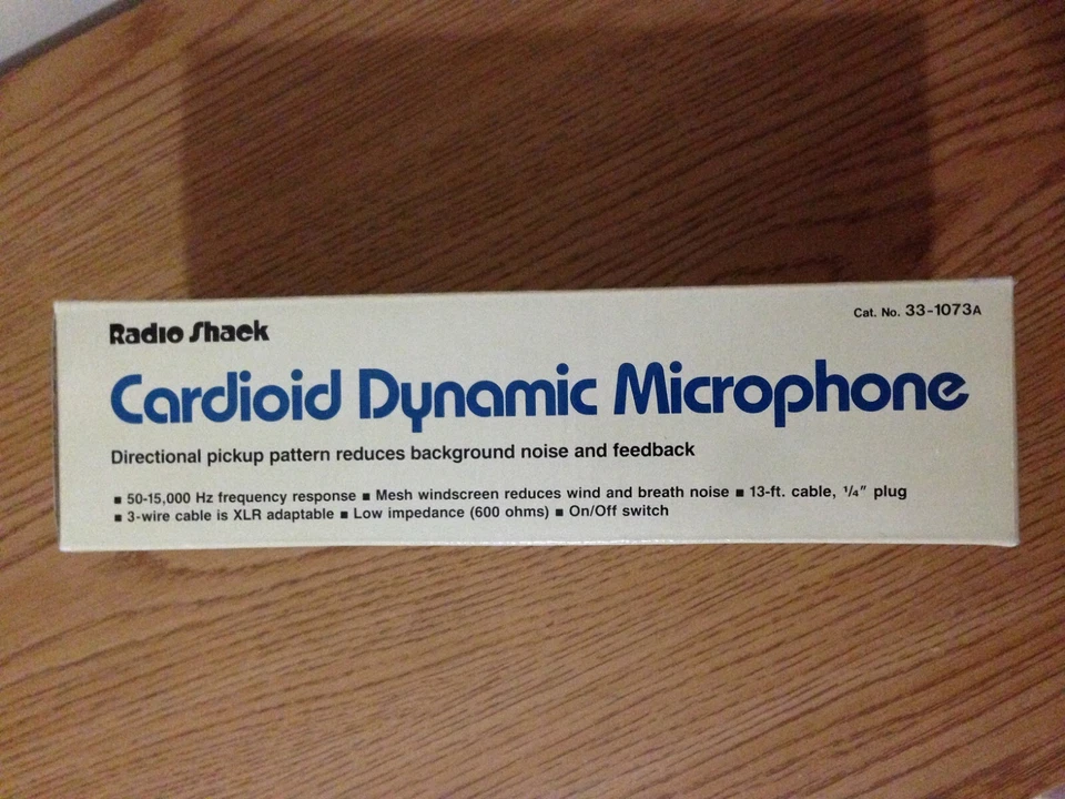 Realistic Radio Shack Professional Cardioid Dynamic Microphone 33-1073A NIB NEW - Image 3 of 4