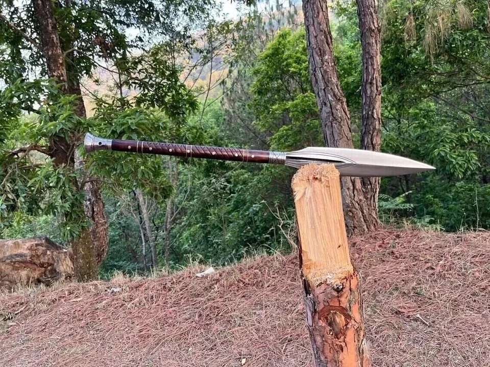 30 ДЮЙМОВ АНТИКВАРНОЕ КОПЬЕ МЕЧ НА ЗАКАЗ РУЧНОЙ РАБОТЫ D2 ИНСТРУМЕНТАЛЬНАЯ СТАЛЬ - Изображение 3 из 3