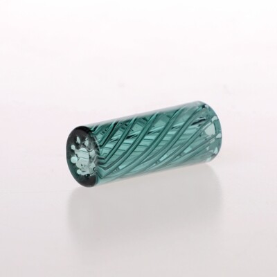 5Pcs/box In Stock D12*h30Mm 9 Holes Lake Green Color Spiral Smoking Glass Tips