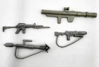 VINTAGE LOT G.I. JOE GUNS GRAY RIFLE MACHINE BAZOOKA FOR 3.75" FIGURES