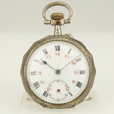 Rare Antique Silver Pocket Watch Men's no fusee duplex chronometer repeater RAR