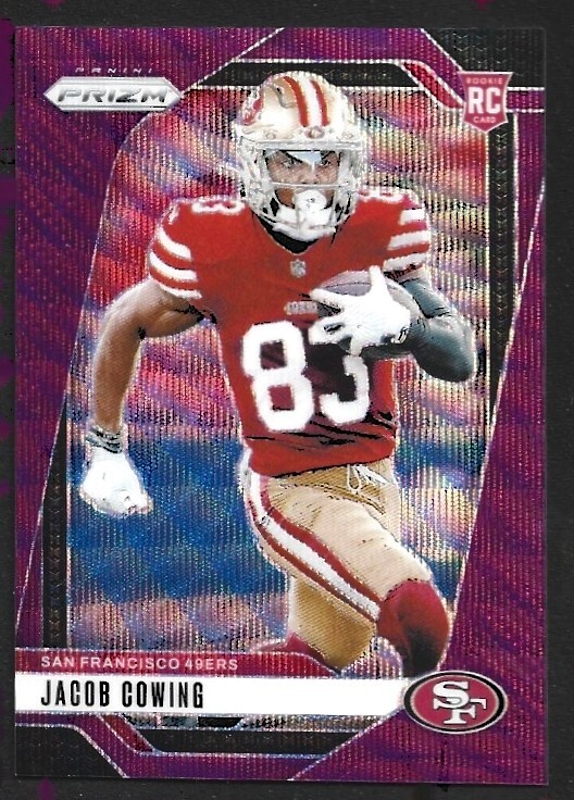2024 Panini Prizm #335 Jacob Cowing - Purple Wave Prizm 99/99 RC
