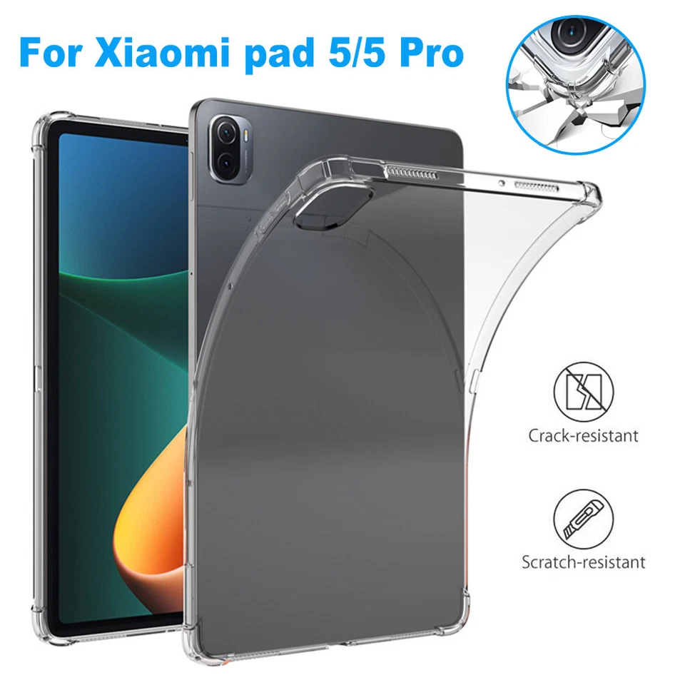 For Xiaomi Pad 5 Pro / Mi Pad 5 Tablet Transparent Silicone TPU Shockproof Cover - Image 2 of 4