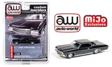 Auto World 1:64 1970 Black Chevy Impala SS Hard Top Custom Lowriders CP7667-P3