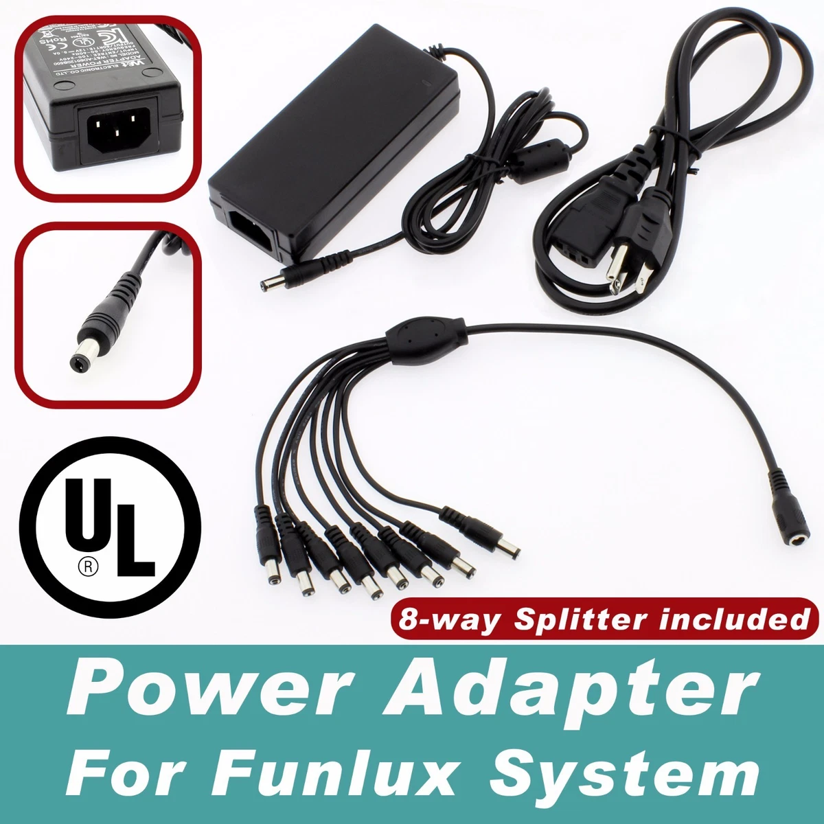 8 Port 5A DC Power for Security Cameras CCTV Security DVR UL | eBay