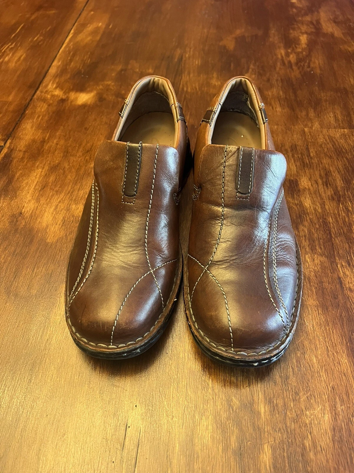 Mocassino uomo Clarks Escalade Step in pelle marrone comodo casual taglia 11M