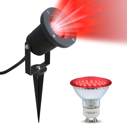 Red Green Blue Yellow LED Garden Spike Ground Outdoor Spike Light GU10 IP65 - Picture 13 of 29