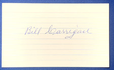 Bill Carrigan Autographed 3x5 Index Card Boston Red Sox 3x World Series Champion