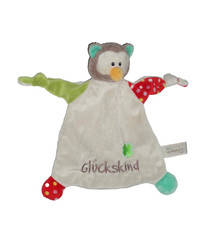 WIE NEU * Eule Uhu Nici beige Schmusetuch Schnuffeltuch Kuscheltuch Glückskind