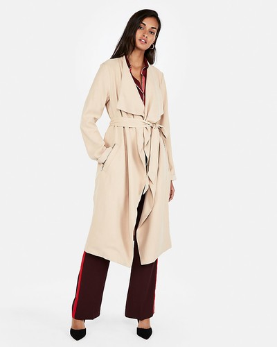 Women's Trench Express Soft Drape Trench Coat Soft Trench