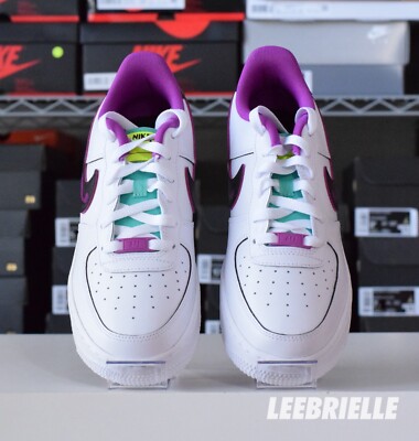 Nike Air Force 1 LV8 GS Just Do It White Black Vivid Purple DX3933